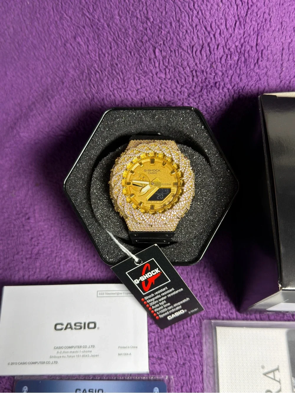 Casio G-SHOCK Men's Gold Digital Watch with Black Accents